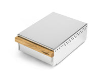 eurista Knock Drawer M - Natural Stainless with Oak Handle