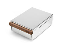 eurista Knock Drawer M - Natural Stainless with Walnut Handle