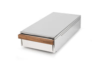 eurista Knock Drawer L - Natural Stainless with Walnut Handle