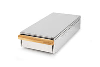 eurista Knock Drawer L - Natural Stainless with Olive Handle