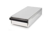 eurista Knock Drawer L - Natural Stainless with Smoked Oak Handle