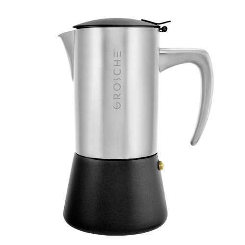 Grosche Milano Stovetop Espresso Maker - Steel Stainless Steel/10 cup/16.9 oz 