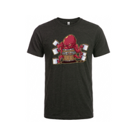 iDrinkCoffee.com 'Octopus Likes Coffee' T-Shirt - Vintage Black - XL