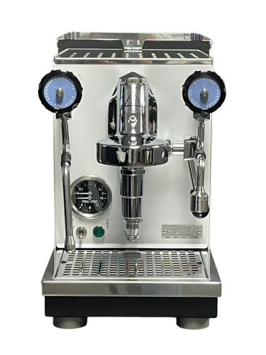 Profitec Pro 400 Espresso Machine - White + Mahlkonig X54 Allround Grinder - Chrome 