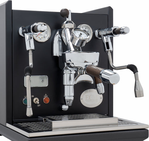 ECM Synchronika Espresso Machine - Dual Boiler w/ PID - Black w/ Flow Control 