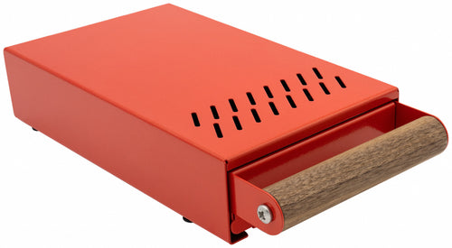 The Coffee Knock Drawer Company - Grounds Cub Pro Knock Box (Drawer) - Powdercoat Red 