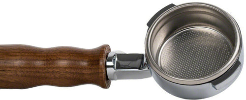 Gaggia Bottomless (Naked) Portafilter - 58mm - w/ Walnut Handle 