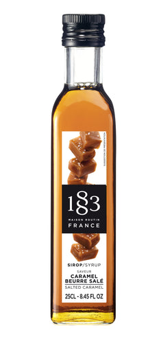 1883 Salted Caramel Syrup - 250 ml (Glass Bottle) 