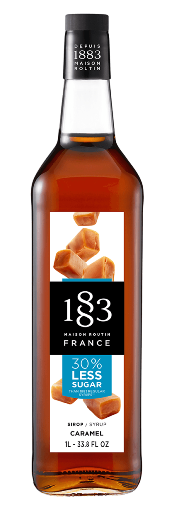 1883 Caramel Syrup with 30% Less Sugar - 1L (Glass Bottle)