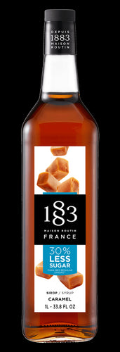 1883 Caramel Syrup with 30% Less Sugar - 1L (Glass Bottle) 
