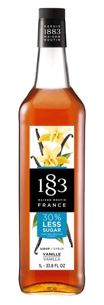 1883 Vanilla Syrup with 30% Less Sugar - 1L (Glass Bottle)