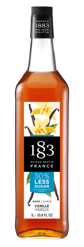 1883 Vanilla Syrup with 30% Less Sugar - 1L (Glass Bottle) 