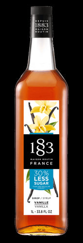 1883 Vanilla Syrup with 30% Less Sugar - 1L (Glass Bottle) 