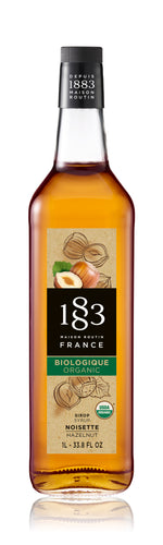 1883 Organic Hazelnut Syrup - 1L (Glass Bottle) 