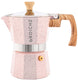 Grosche Milano Stovetop Espresso Maker - 3 cup / 5oz - Sparkling Pink