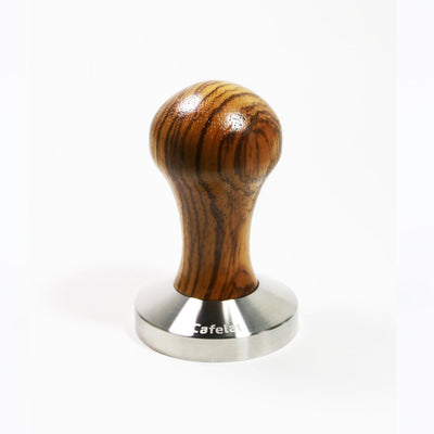 Cafelat Espresso Zebra Wood Tamper - 58mm Convex