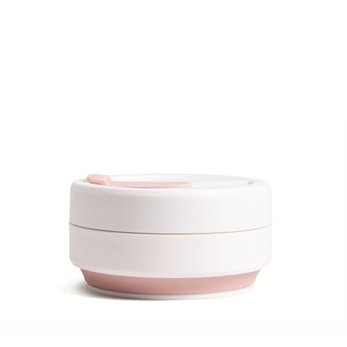 Stojo Collapsible Pocket Cup - White/Rose 