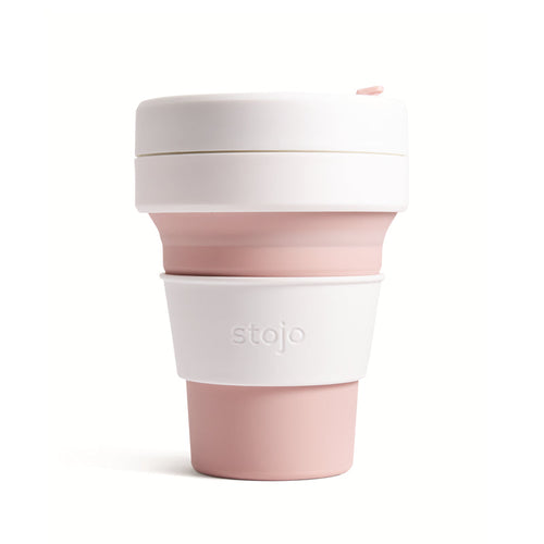 Stojo Collapsible Pocket Cup - White/Rose 