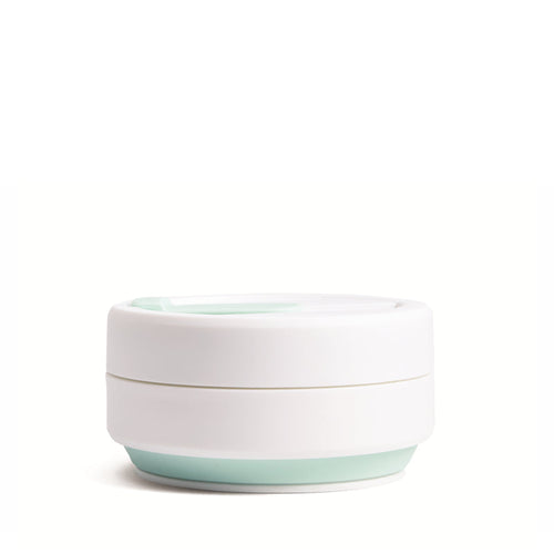 Stojo Collapsible Pocket Cup - White/Mint 
