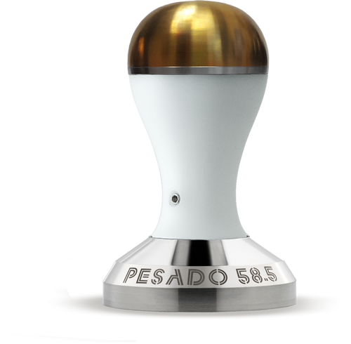 Pesado 58.5mm Tamper - White/Gold 