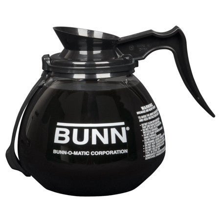 Bunn Glass Coffee Decanter w/RFID - 1.9L - Case of 3 - Black 