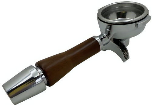 58mm Portafilter with Wooden Handle for E61 group - Double Spout 