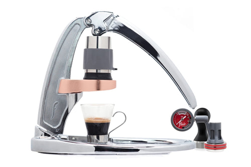 Flair Signature Manual Espresso Maker with Pressure Gauge Kit - Chrome 