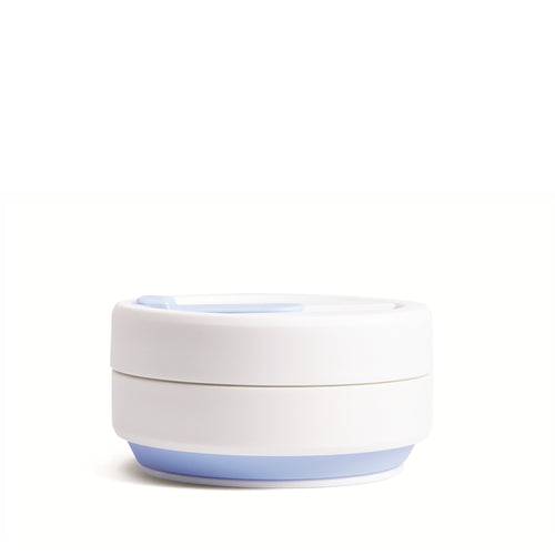 Stojo Collapsible Pocket Cup - White/Sky 