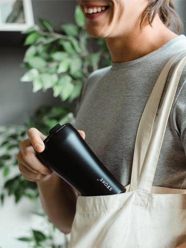Sttoke Ceramic Reusable Cup (12oz/360ml) - Magnetic Blue 