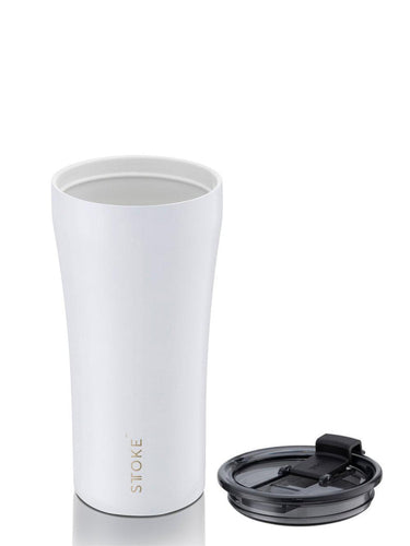 Sttoke Ceramic Reusable Cup (16oz/480ml) - Angel White 
