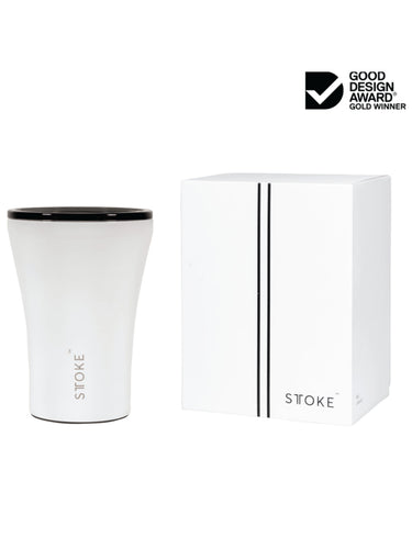 Sttoke Ceramic Reusable Cup (8oz/240ml) - Angel White 