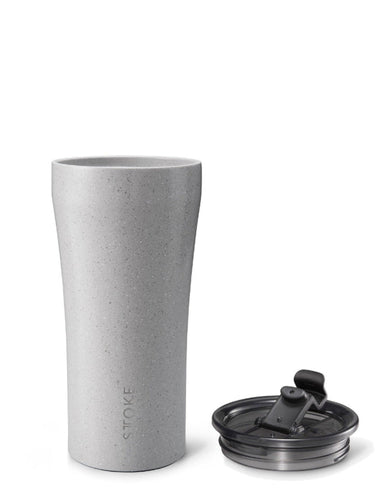 Sttoke Ceramic Reusable Cup (16oz/480ml) - Granite Grey 