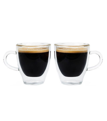 Grosche Turin Double Walled Espresso Cups (Set of 2) - 2.4 oz 