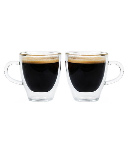 Grosche Turin Double Walled Espresso Cups (Set of 2) - 4.7 oz 