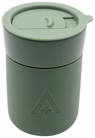 Uberstar Carry Cup Ceramic Travel Mug With Lid - Sage Green